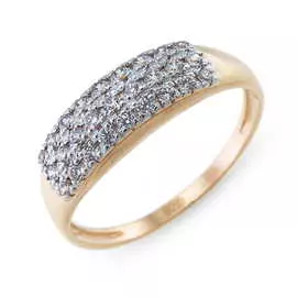 Золотое кольцо c фианитами