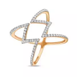 Золотое кольцо c фианитами