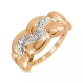 Золотое кольцо c фианитами