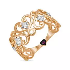 Золотое кольцо c фианитами