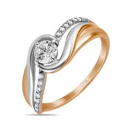 Золотое кольцо c фианитами