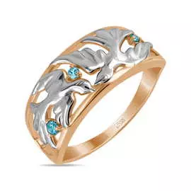 Золотое кольцо c фианитами