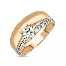 Золотое кольцо c фианитами