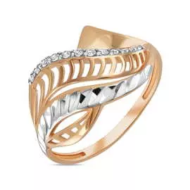 Золотое кольцо c фианитами