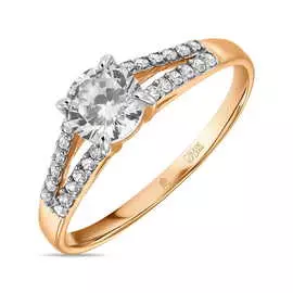 Золотое кольцо c фианитами