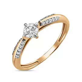 Золотое кольцо c фианитами