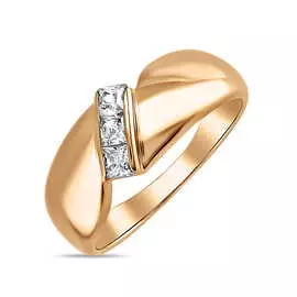 Золотое кольцо c фианитами