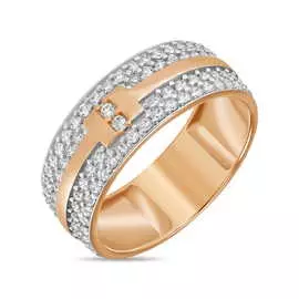 Золотое кольцо c фианитами