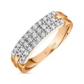 Золотое кольцо c фианитами