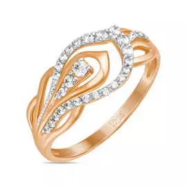 Золотое кольцо c фианитами