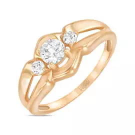 Золотое кольцо c фианитами