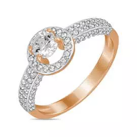 Золотое кольцо c фианитами