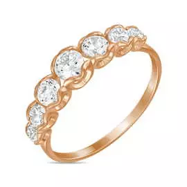 Золотое кольцо c фианитами