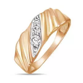 Золотое кольцо c фианитами