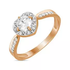 Золотое кольцо c фианитами