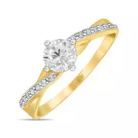 Золотое кольцо c фианитами