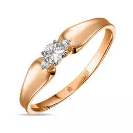 Золотое кольцо c фианитами