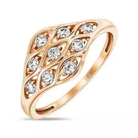 Золотое кольцо c фианитами