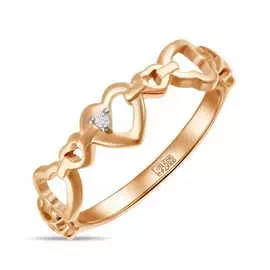 Золотое кольцо c фианитом