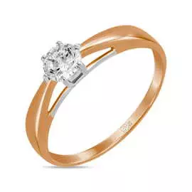 Золотое кольцо c фианитом