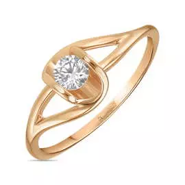 Золотое кольцо c фианитом