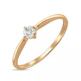 Золотое кольцо c фианитом