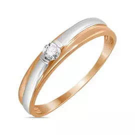 Золотое кольцо c фианитом