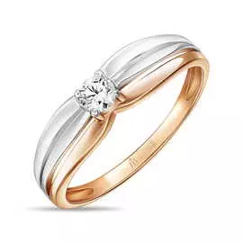 Золотое кольцо c фианитом