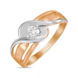 Золотое кольцо c фианитом