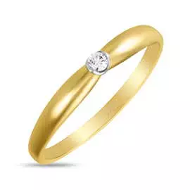 Золотое кольцо c фианитом