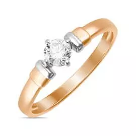 Золотое кольцо c фианитом