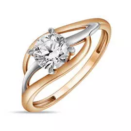 Золотое кольцо c фианитом