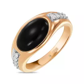 Золотое кольцо c ониксом