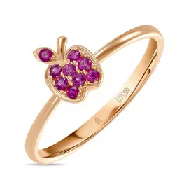 Золотое кольцо c рубинами