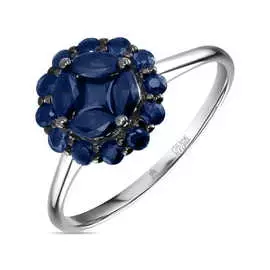 Золотое кольцо c сапфирами