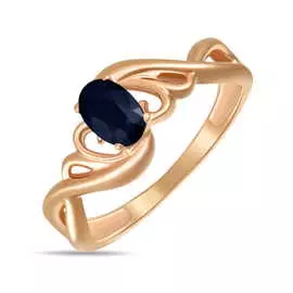 Золотое кольцо c цветными сапфирами