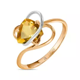 Золотое кольцо c синтетической шпинелью