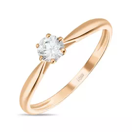 Золотое кольцо c сваровски