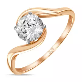 Золотое кольцо c сваровски