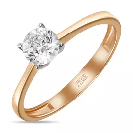 Золотое кольцо c сваровски