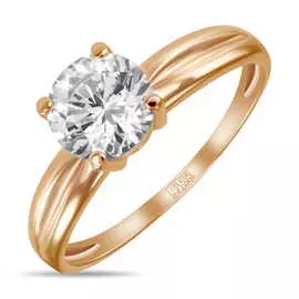 Золотое кольцо c сваровски