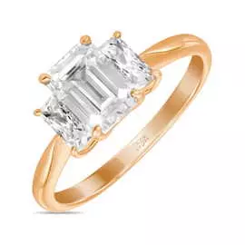 Золотое кольцо c сваровски