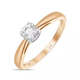 Золотое кольцо c фианитом