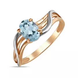 Золотое кольцо c топазом