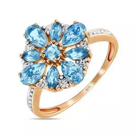 Золотое кольцо c топазом