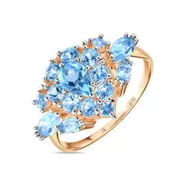 Золотое кольцо c топазом