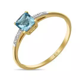 Золотое Кольцо c топазом и бриллиантами