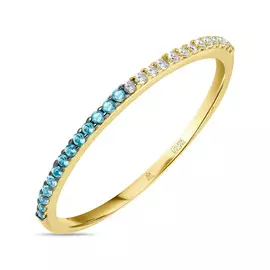 Золотое кольцо c топазом и бриллиантами