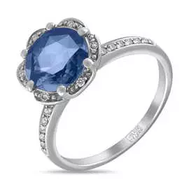 Золотое кольцо c топазом и бриллиантами