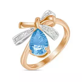 Золотое Кольцо c топазом и бриллиантами